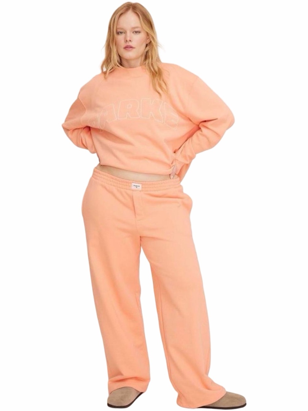 PARKE x Target High Rise Boxer Sweatpants - Size Small - Orange / Peach